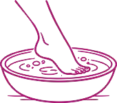 Leistungsbereich Ionen-Detox-Fußbad (Zeichnung)